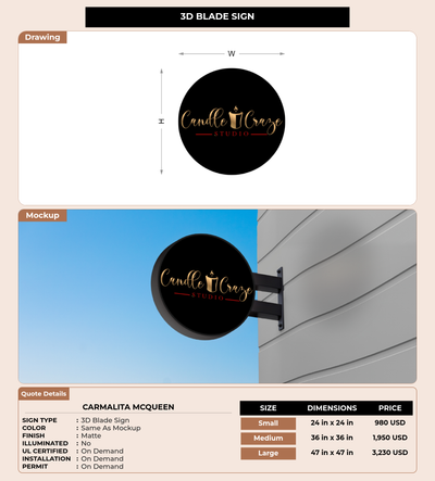 CUSTOM MOCKUP SIGN FOR Carmalita McQueen