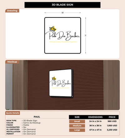 CUSTOM MOCKUP SIGN FOR Paul