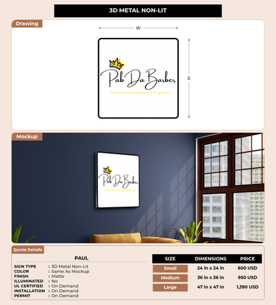 CUSTOM MOCKUP SIGN FOR Paul