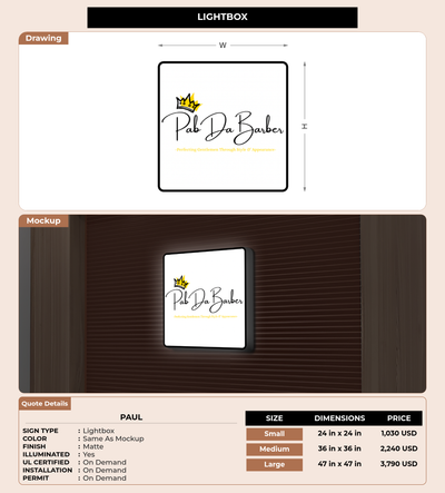CUSTOM MOCKUP SIGN FOR Paul