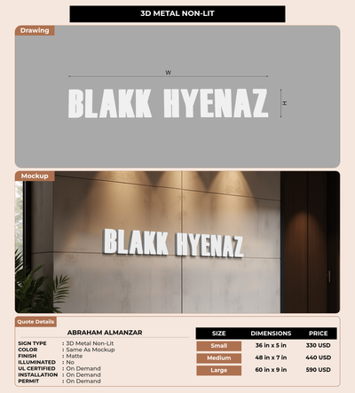 CUSTOM MOCKUP SIGN FOR Abraham Almanzar