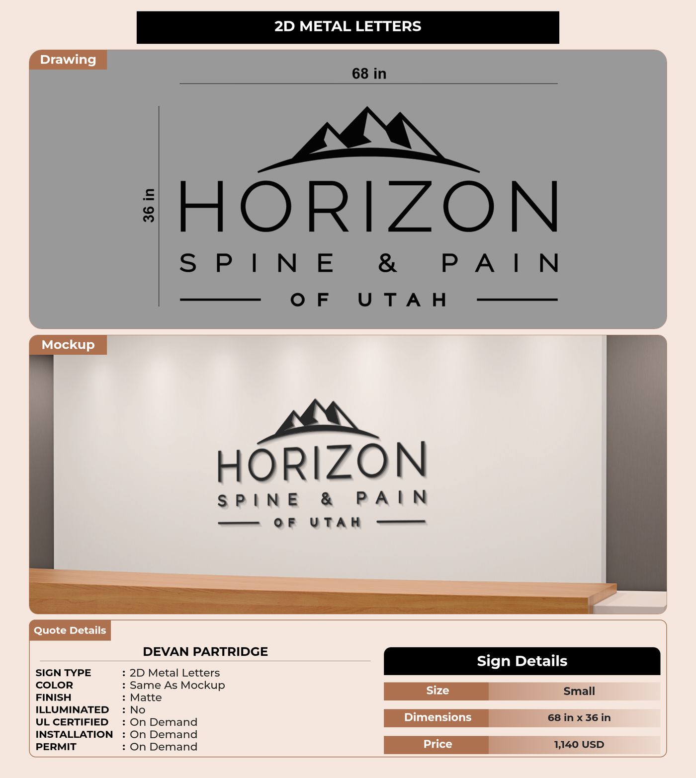 CUSTOM MOCKUP SIGN FOR Devan Partridge