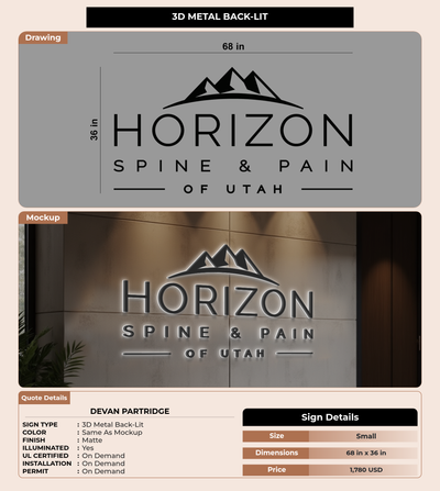 CUSTOM MOCKUP SIGN FOR Devan Partridge