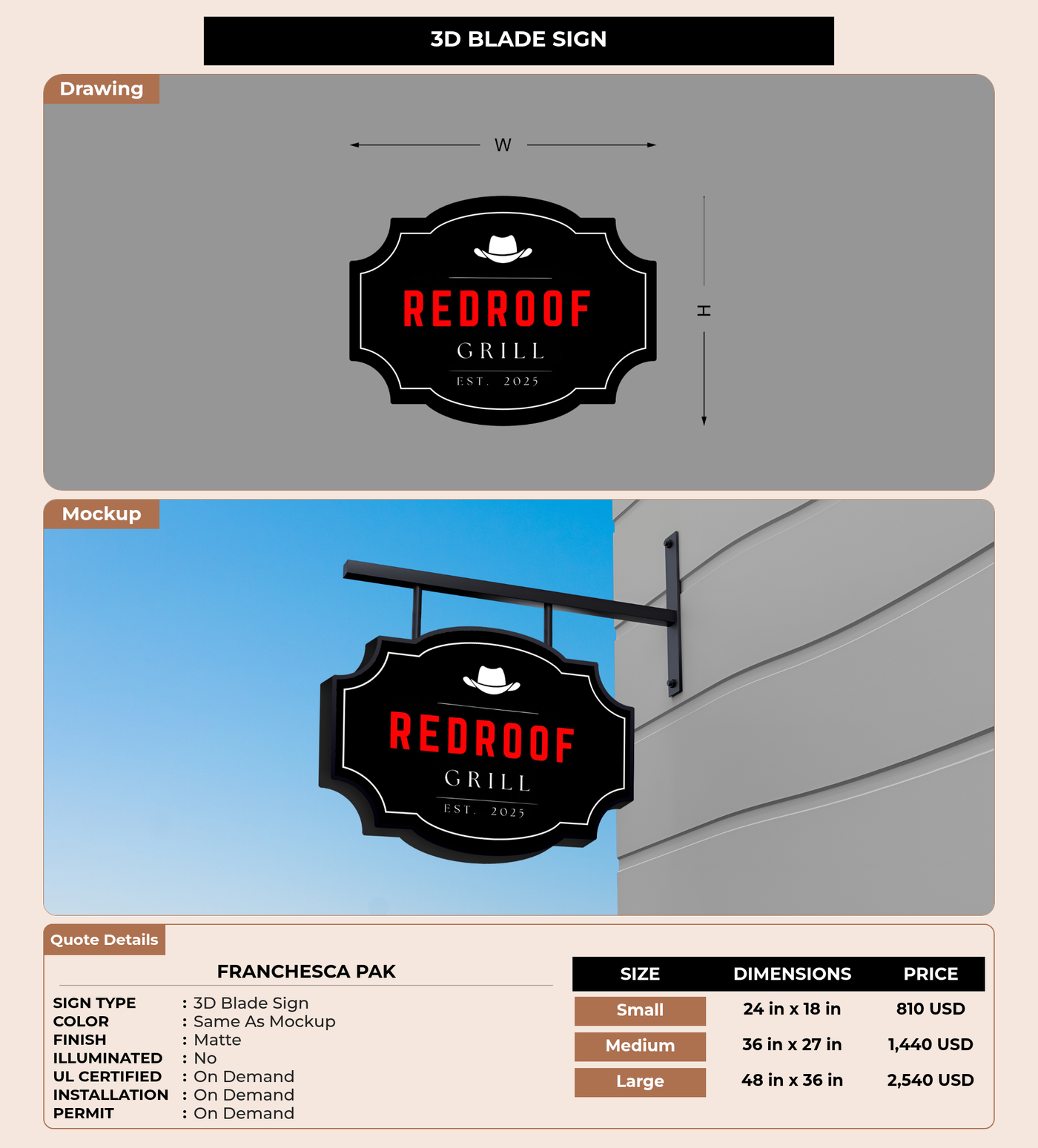 CUSTOM MOCKUP SIGN FOR Franchesca Pak