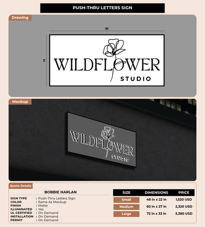 CUSTOM MOCKUP SIGN FOR Bobbie Harlan