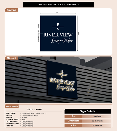 CUSTOM MOCKUP SIGN FOR Sara M Nave