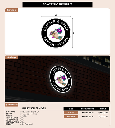 CUSTOM MOCKUP SIGN FOR Hailey Schiermeyer