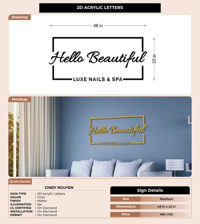 CUSTOM MOCKUP SIGN FOR cindy nguyen