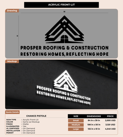 CUSTOM MOCKUP SIGN FOR Chance Pistole