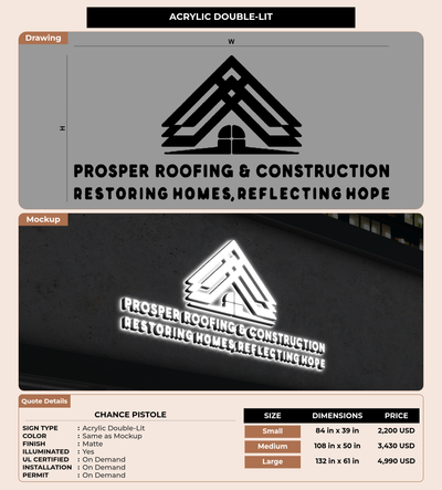 CUSTOM MOCKUP SIGN FOR Chance Pistole