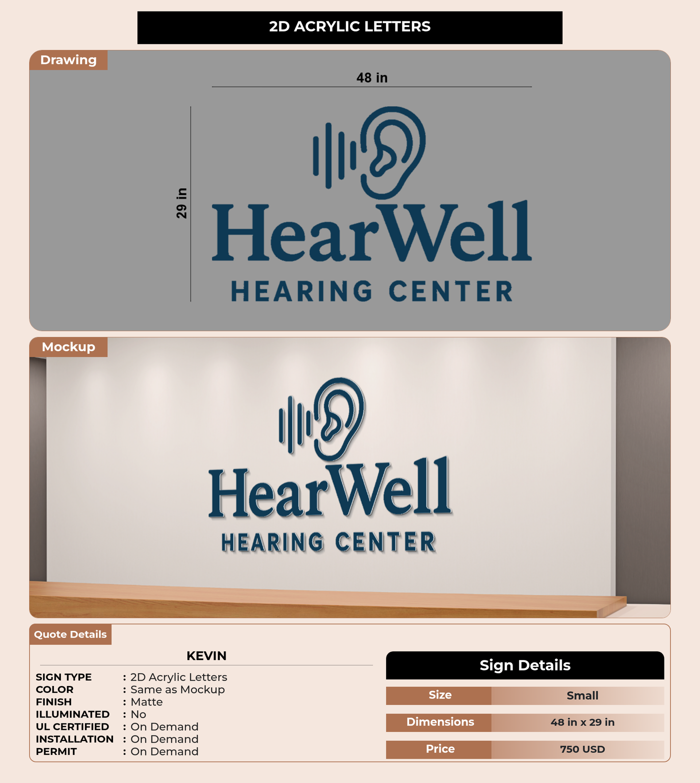CUSTOM MOCKUP SIGN FOR Kevin