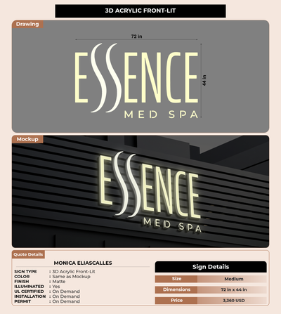 CUSTOM MOCKUP SIGN FOR Monica EliasCalles