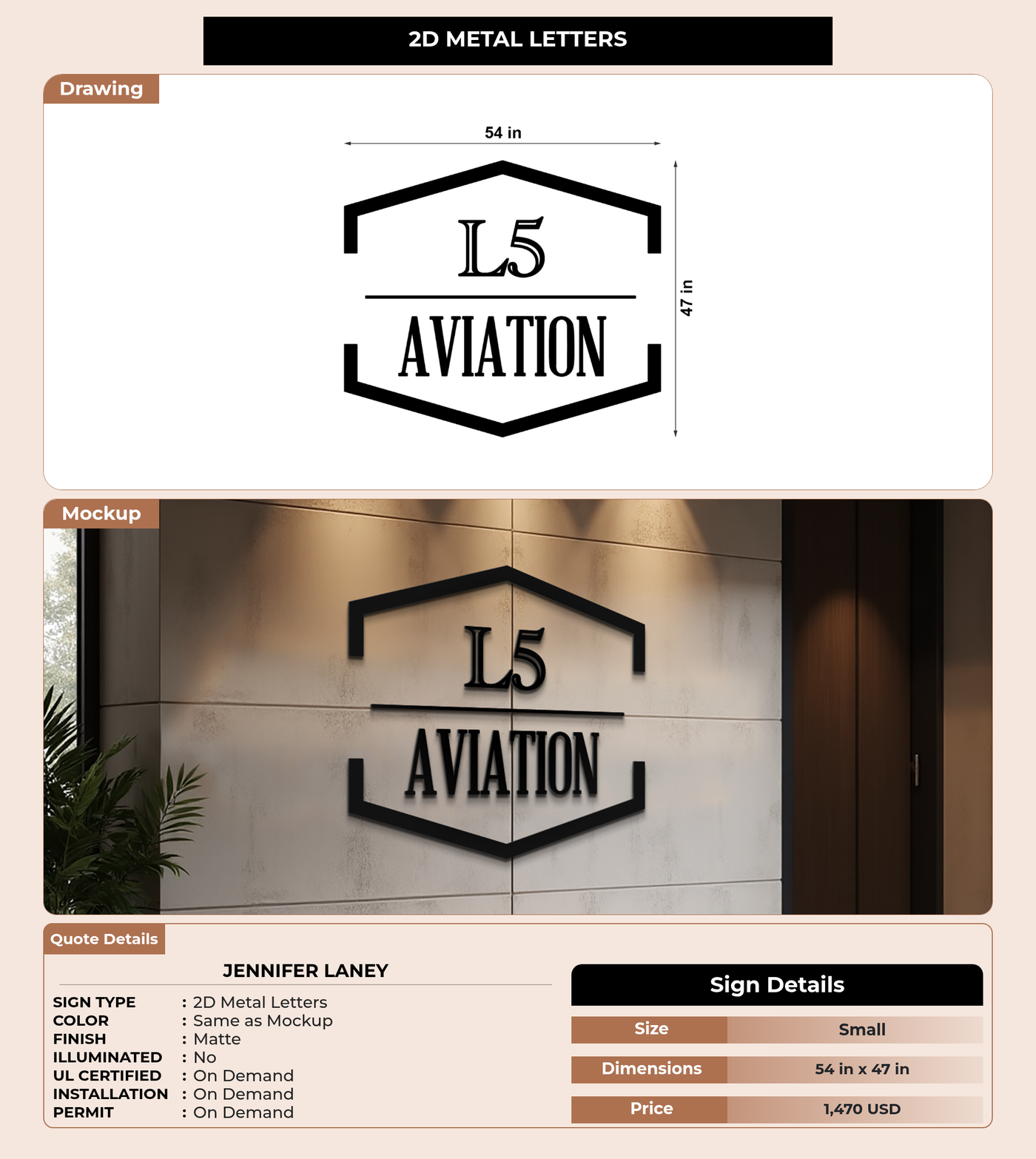 CUSTOM MOCKUP SIGN FOR Jennifer Laney