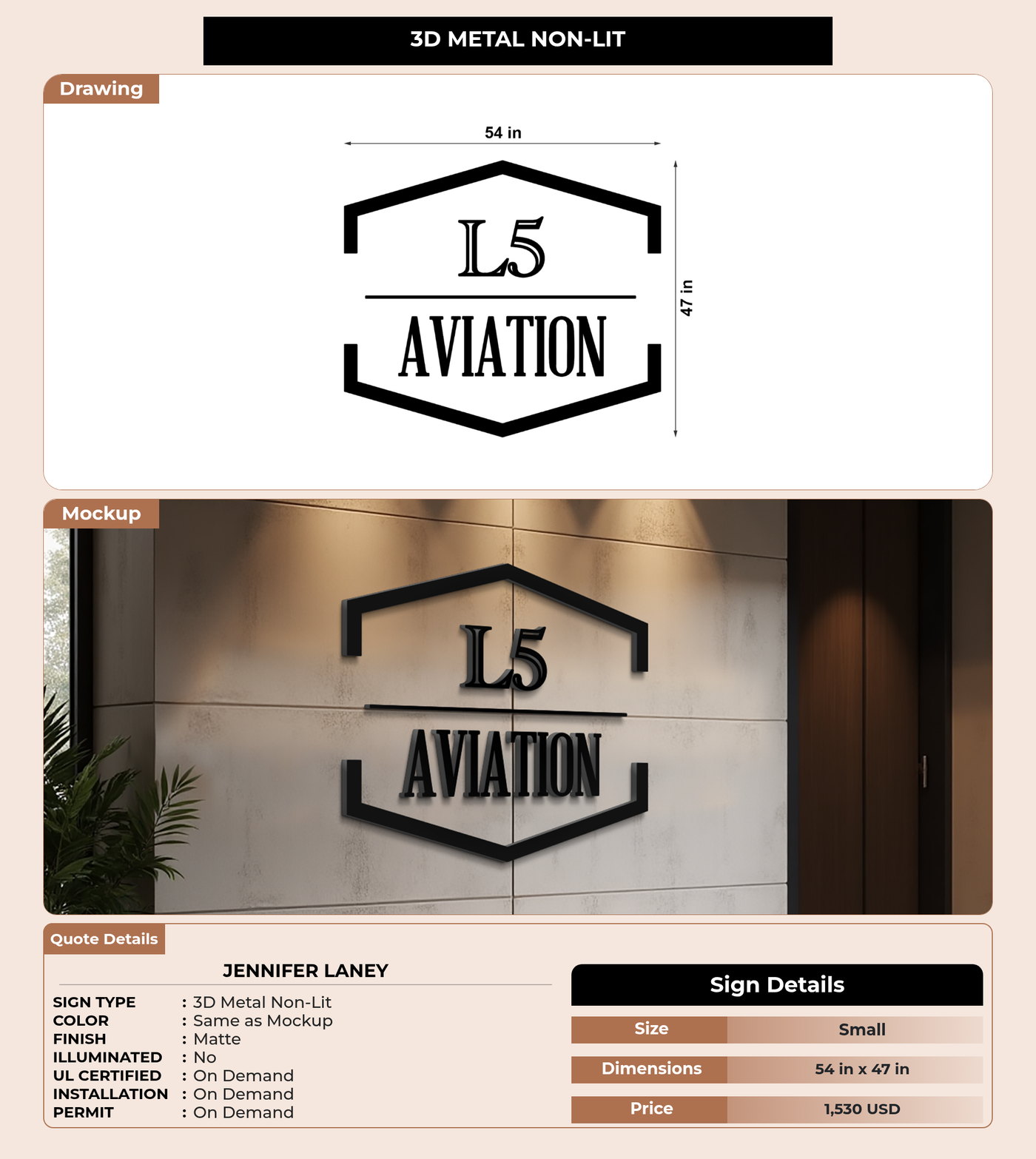 CUSTOM MOCKUP SIGN FOR Jennifer Laney