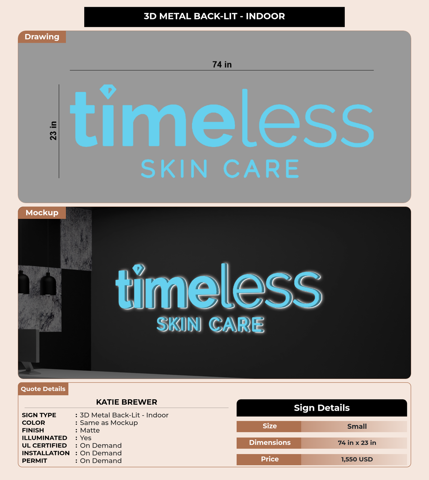CUSTOM MOCKUP SIGN FOR Katie Brewer