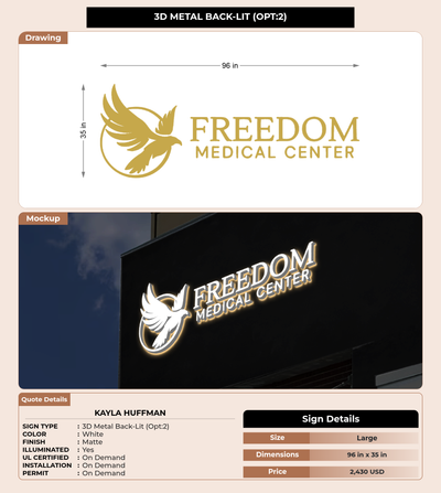 CUSTOM MOCKUP SIGN FOR Kayla Huffman
