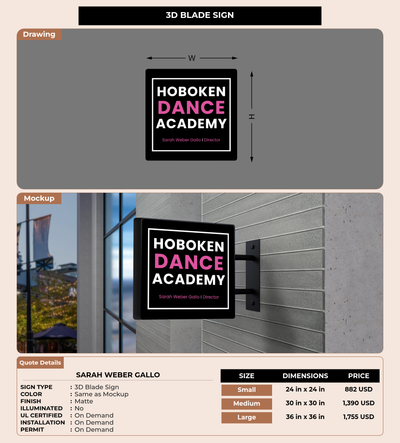 CUSTOM MOCKUP SIGN FOR Sarah Weber Gallo