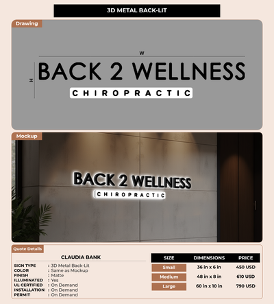CUSTOM MOCKUP SIGN FOR Claudia Bank