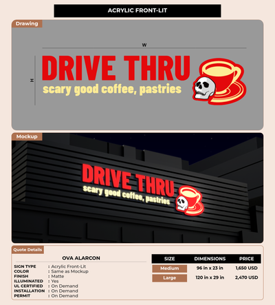 CUSTOM MOCKUP SIGN FOR Ova Alarcon