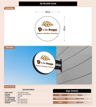 CUSTOM MOCKUP SIGN FOR Julian deck