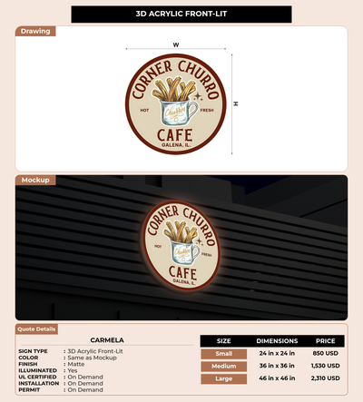 CUSTOM MOCKUP SIGN FOR Carmela