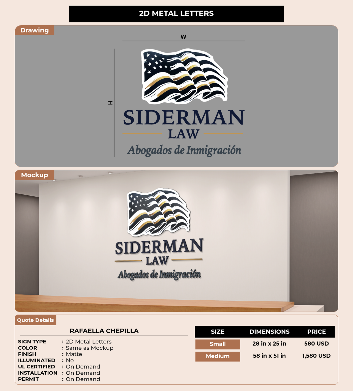 CUSTOM MOCKUP SIGN FOR Rafaella Chepilla