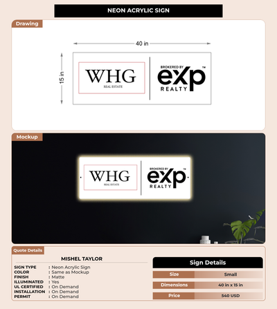 CUSTOM MOCKUP SIGN FOR Mishel Taylor