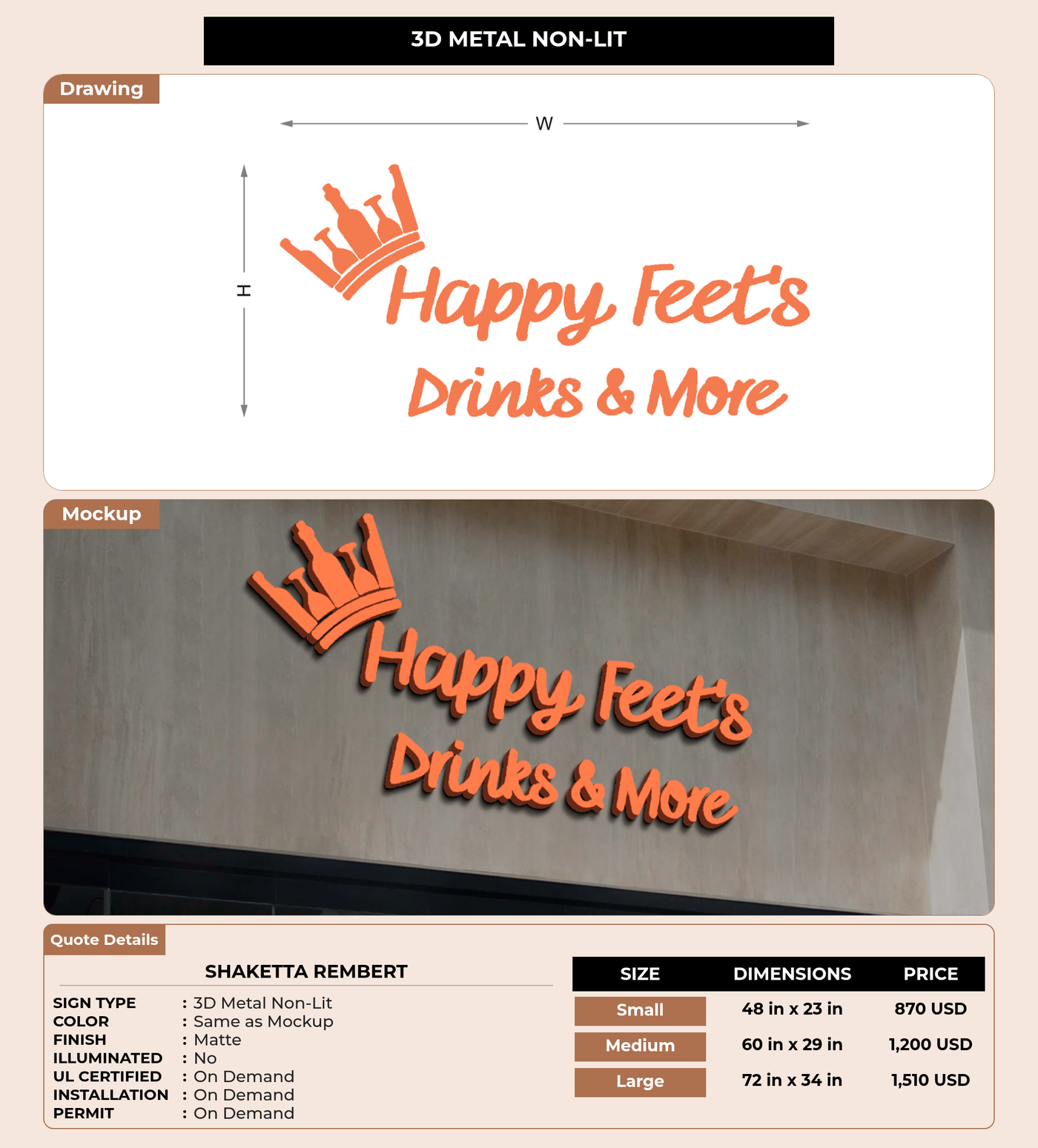 CUSTOM MOCKUP SIGN FOR Shaketta Rembert