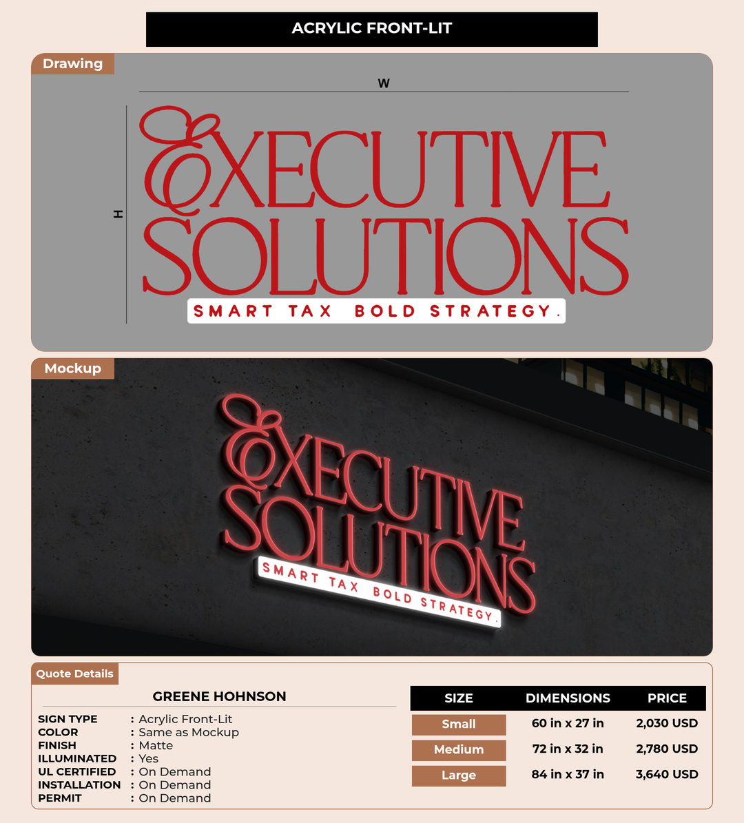 CUSTOM MOCKUP SIGN FOR Greene hohnson