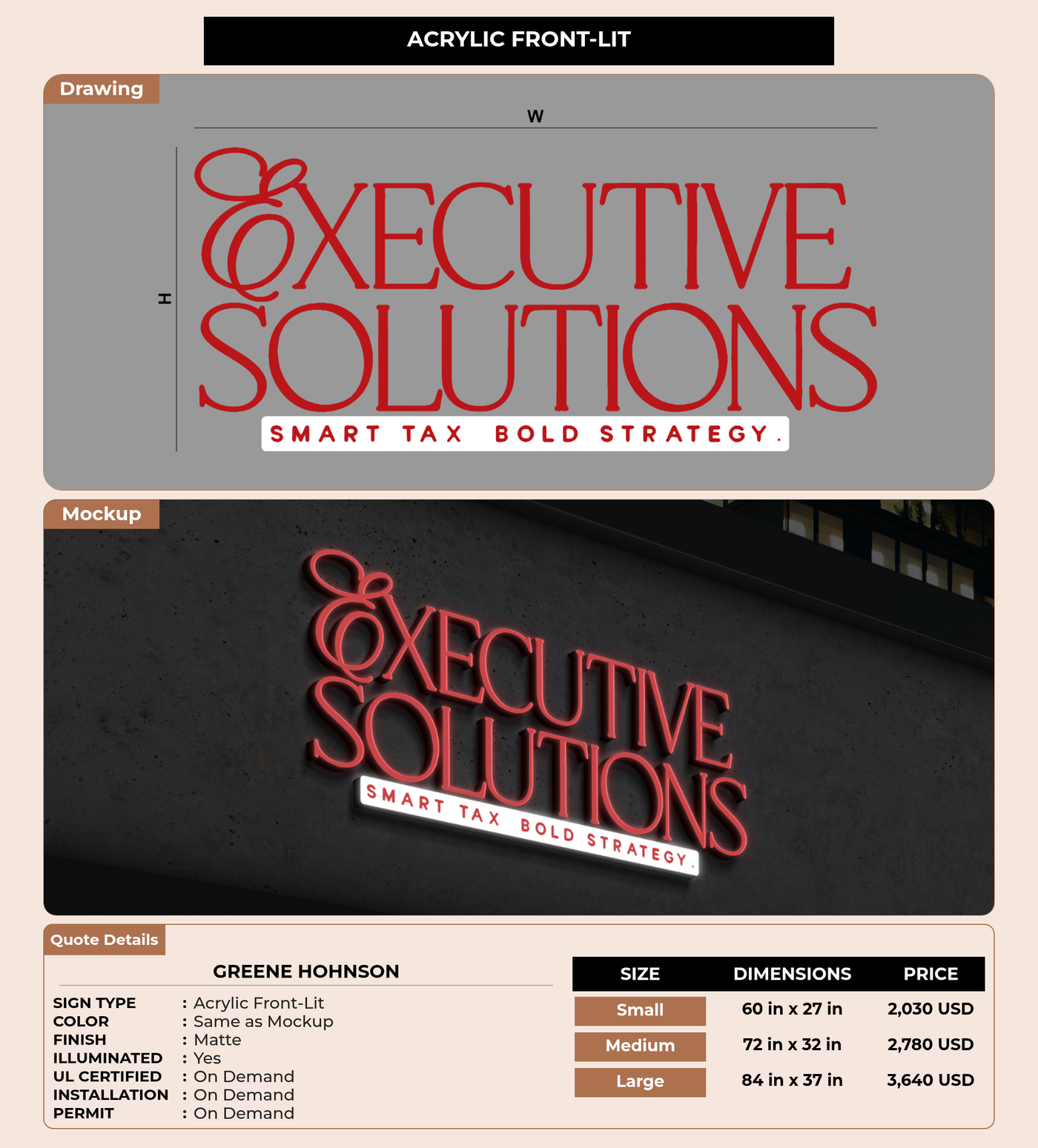 CUSTOM MOCKUP SIGN FOR Greene hohnson