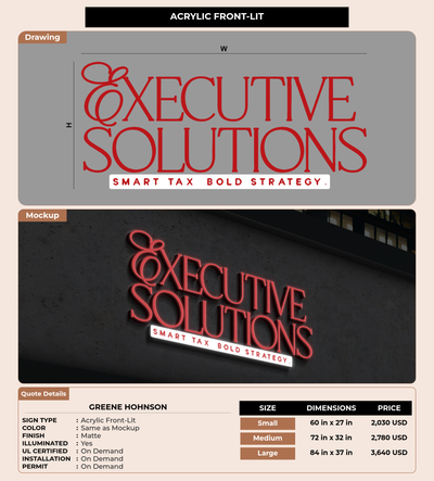 CUSTOM MOCKUP SIGN FOR Greene hohnson
