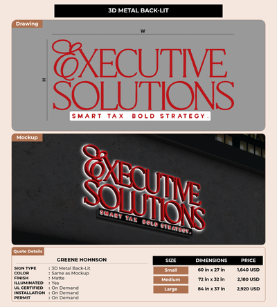 CUSTOM MOCKUP SIGN FOR Greene hohnson