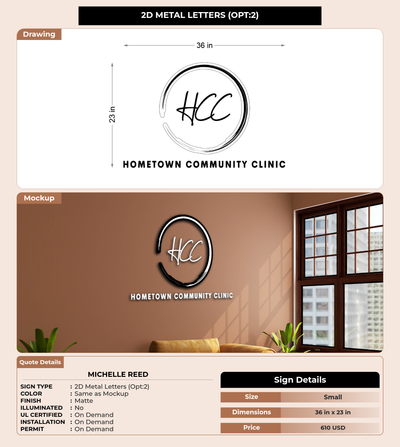 CUSTOM MOCKUP SIGN FOR Michelle Reed