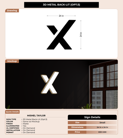 CUSTOM MOCKUP SIGN FOR Mishel Taylor
