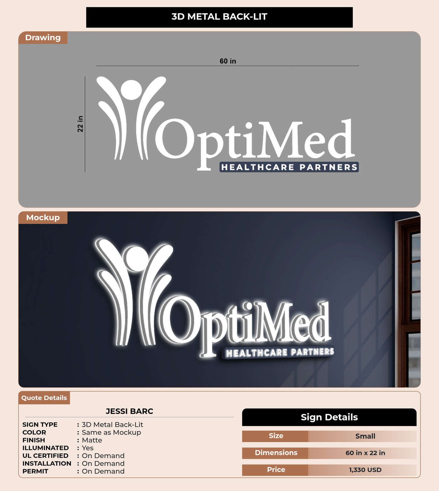 CUSTOM MOCKUP SIGN FOR Jessi Barc
