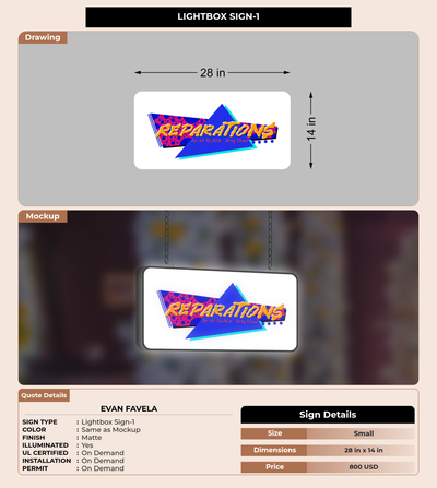 CUSTOM MOCKUP SIGN FOR Evan Favela