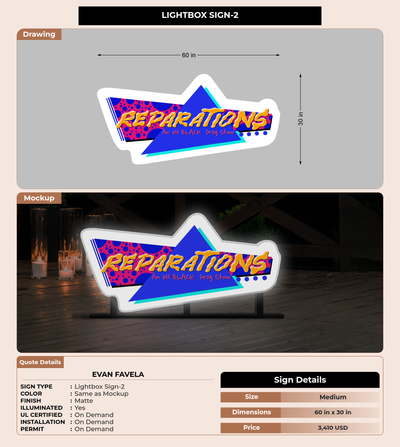CUSTOM MOCKUP SIGN FOR Evan Favela