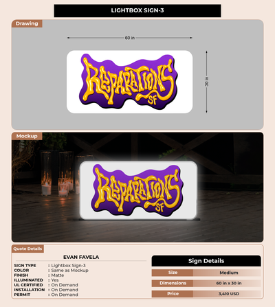 CUSTOM MOCKUP SIGN FOR Evan Favela