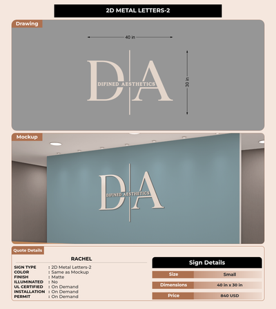 CUSTOM MOCKUP SIGN FOR Rachel