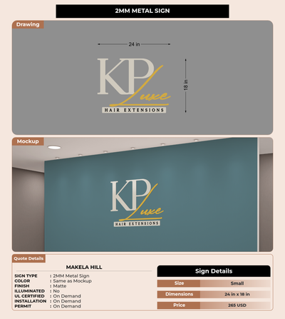 CUSTOM MOCKUP SIGN FOR Makela Hill