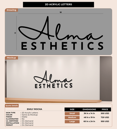 CUSTOM MOCKUP SIGN FOR Emily Rocha