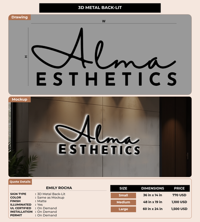 CUSTOM MOCKUP SIGN FOR Emily Rocha