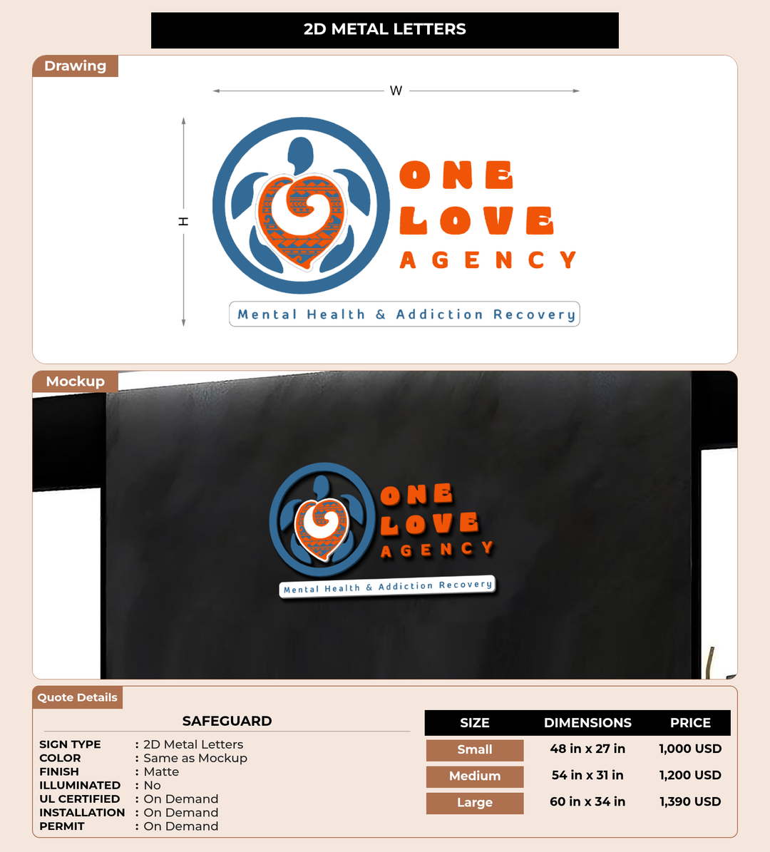 CUSTOM MOCKUP SIGN FOR Safeguard