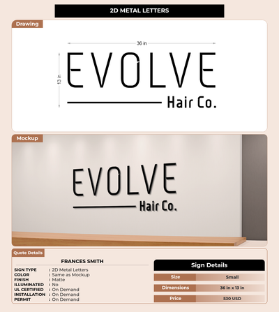 CUSTOM MOCKUP SIGN FOR Frances Smith
