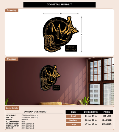 CUSTOM MOCKUP SIGN FOR Lorena Guerrero