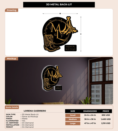 CUSTOM MOCKUP SIGN FOR Lorena Guerrero