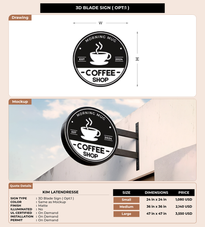 CUSTOM MOCKUP SIGN FOR Kim LaTendresse
