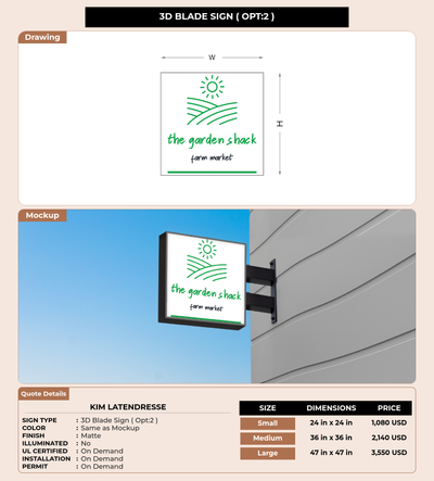 CUSTOM MOCKUP SIGN FOR Kim LaTendresse