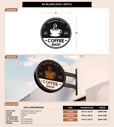 CUSTOM MOCKUP SIGN FOR Kim LaTendresse
