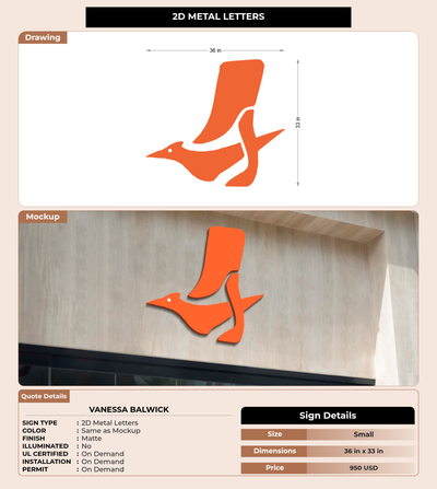 CUSTOM MOCKUP SIGN FOR Vanessa Balwick